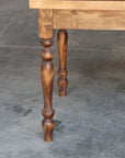 Alder Farmhouse Dining Table with 3" Narrow Legs - IN STOCK