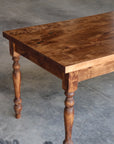 Alder Farmhouse Dining Table with 3" Narrow Legs - IN STOCK