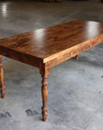 Alder Farmhouse Dining Table with 3" Narrow Legs - IN STOCK