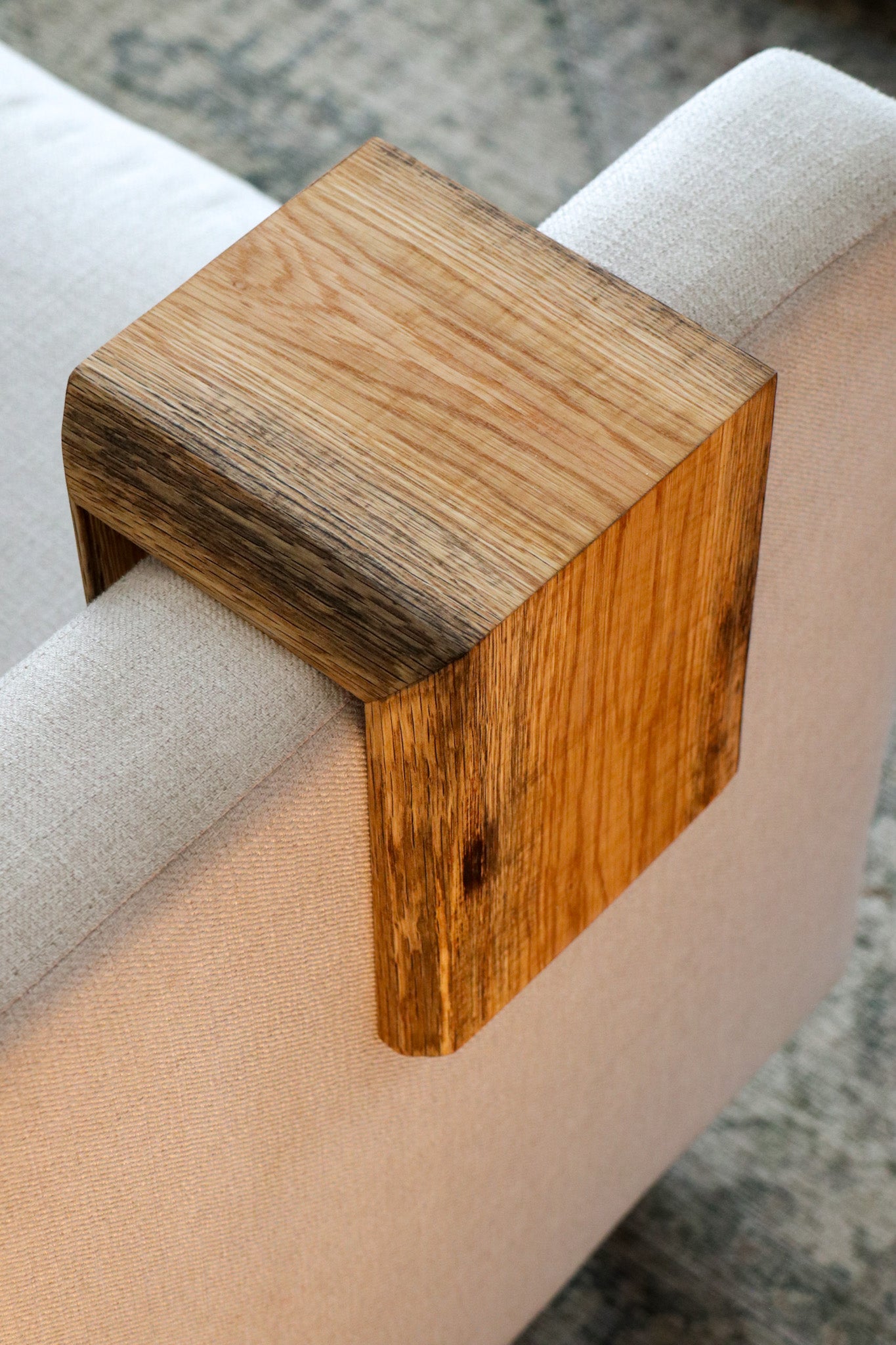 5&quot; Spalted White Oak Wood Armrest Table, Coffee Table, Living Room Table (in stock)