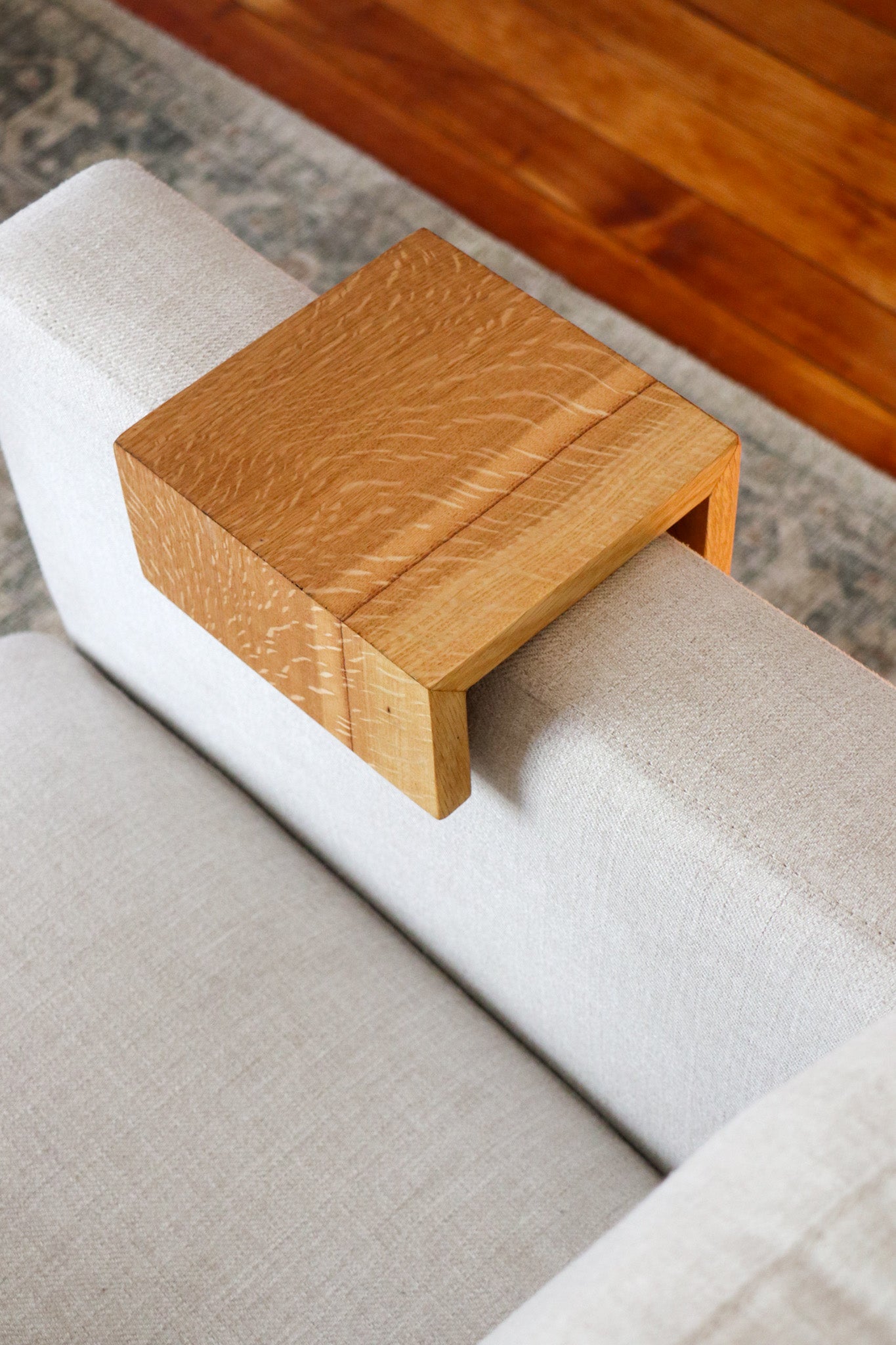 5&quot; Quartersawn White Oak Wood Armrest Table, Coffee Table, Living Room Table (in stock)