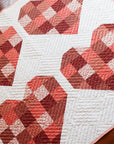 Modern Handmade Baby Quilt - Scrappy Hearts Quilt