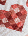 Modern Handmade Baby Quilt - Scrappy Hearts Quilt
