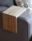 6" Hackberry Wood Armrest Table with walnut stain, Coffee Table, Living Room Table (in stock) 