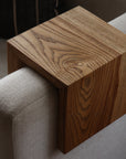 5" Ash Wood Armrest Table with walnut stain, Coffee Table, Living Room Table (in stock) 
