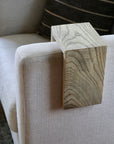 5" hackberry with walnut stain armrest table, Coffee Table, Living Room Table (in stock)