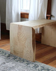 Ash Waterfall Ottoman Table, Hardwood coffee table