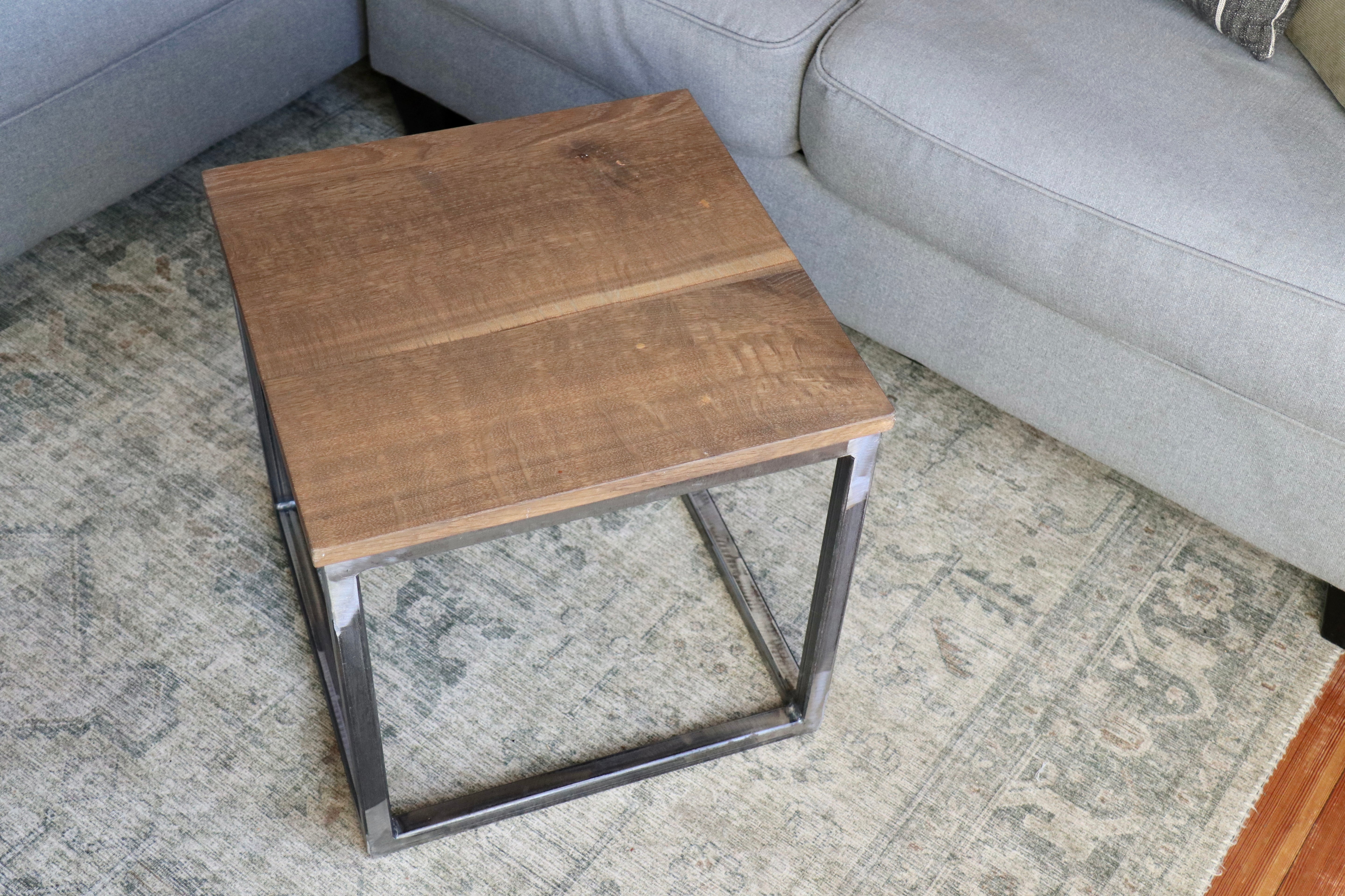 Quartersawn White Oak Cube 18&quot; Coffee Side Table (in stock)