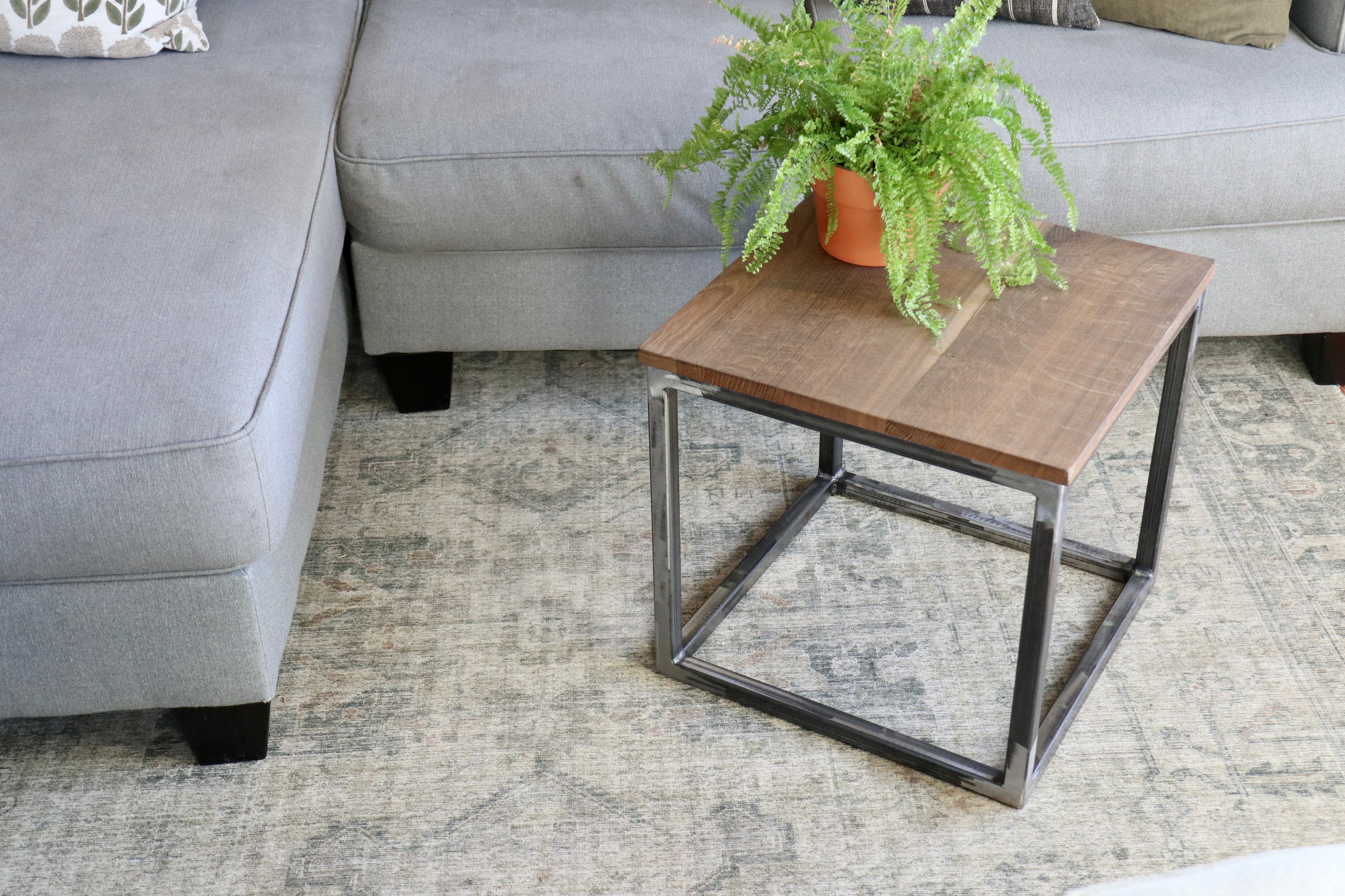 Quartersawn White Oak Cube 18&quot; Coffee Side Table (in stock)