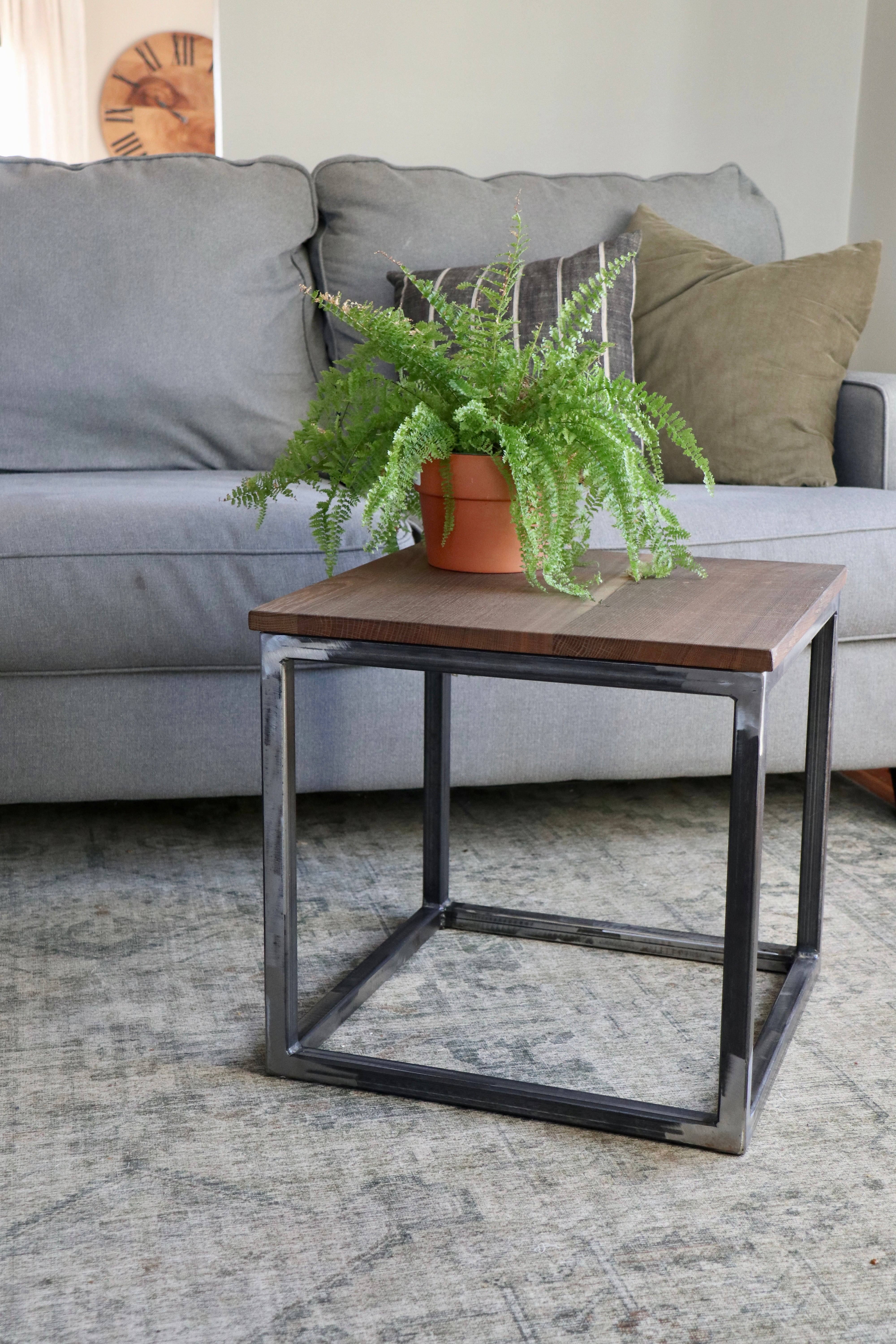 Quartersawn White Oak Cube 18&quot; Coffee Side Table (in stock)