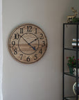 26" Solid Ash Wood Wall Clock with Walnut Stain (in stock)