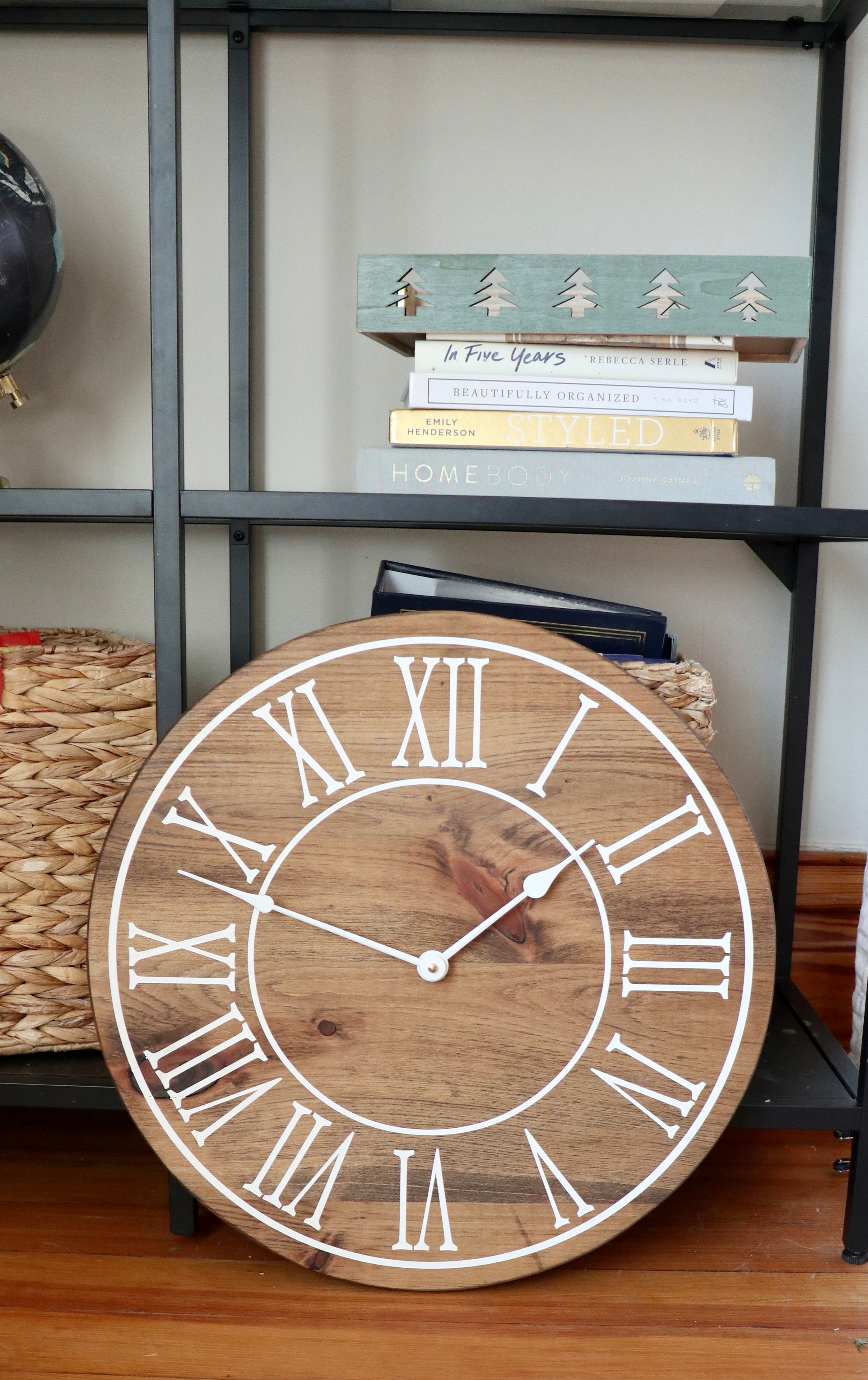 18&quot; Large Distressed Wall Clock, Stained clock, Oversized clock (in stock)