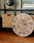 18" Large Distressed Wall Clock, Stained clock, Oversized clock (in stock)