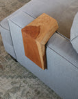 6.25" Solid Cherry Wood Sofa Armrest Table (in stock)