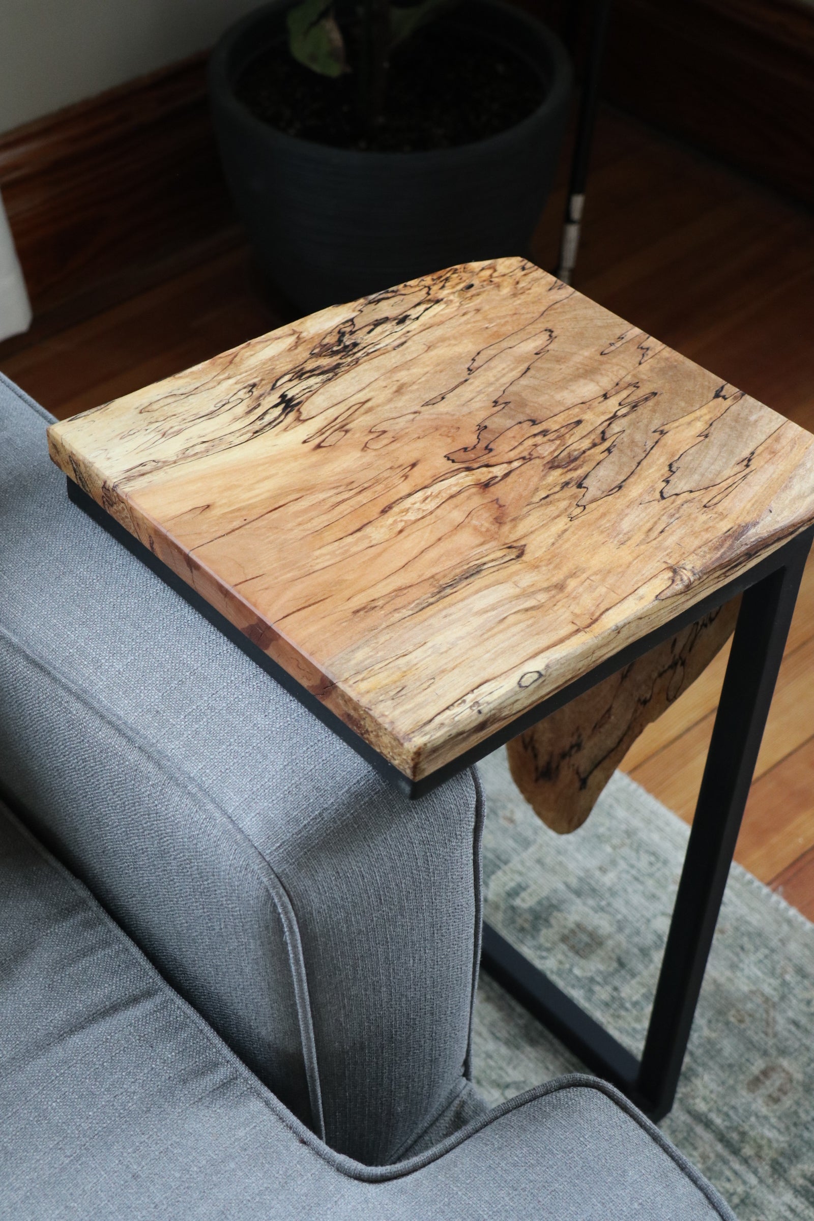 Live Edge Spalted Maple Waterfall 12&quot; C Table