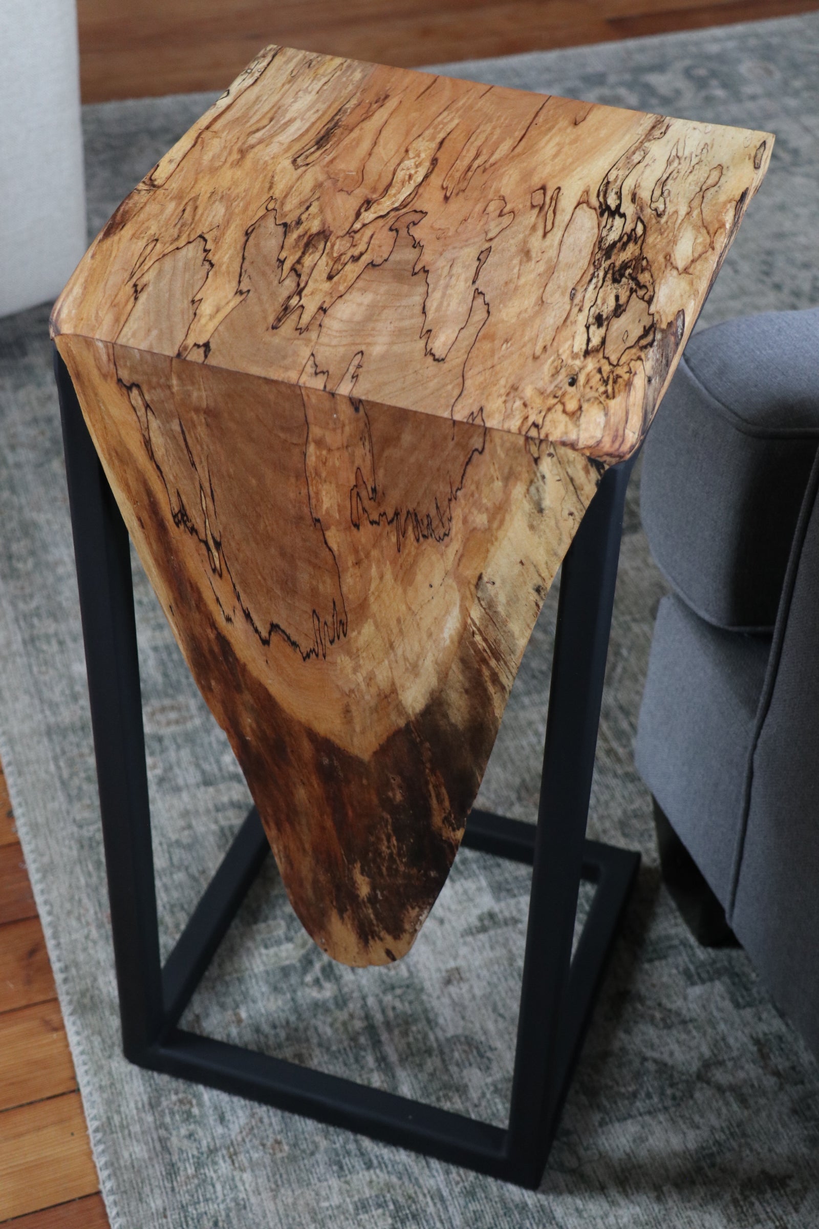Live Edge Spalted Maple Waterfall 12" C Table