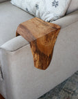 5" Waterfall Live Edge White Oak Wood Armrest Table (in stock)