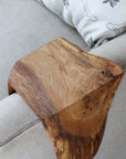 5" Waterfall Live Edge White Oak Wood Armrest Table (in stock)