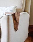 Waterfall Live Edge White Oak Wood Armrest Table