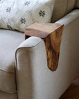 Waterfall Live Edge White Oak Wood Armrest Table