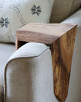 5" Waterfall Live Edge White Oak Wood Armrest Table (in stock)