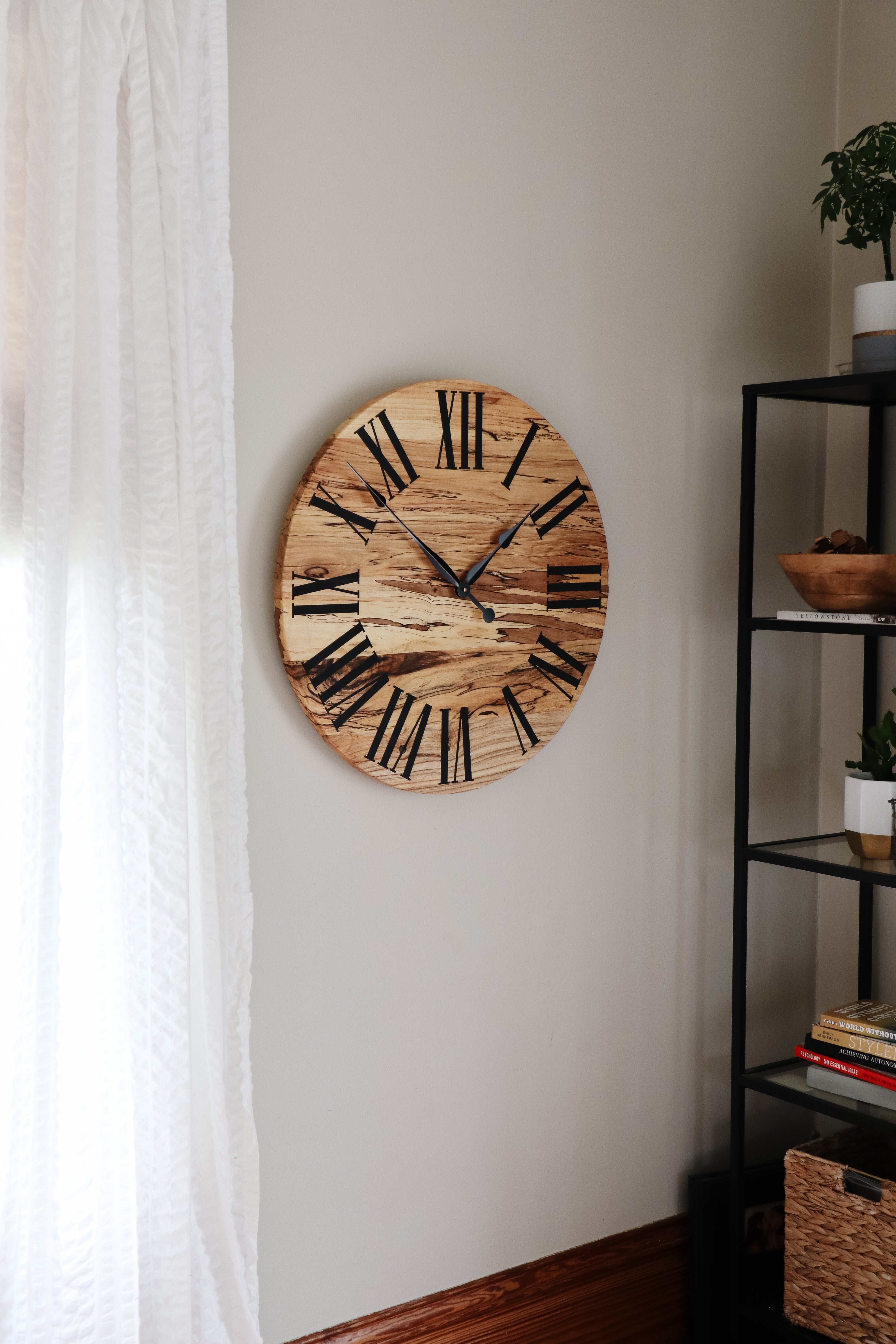 26&quot; Spalted Maple Wall Clock (in stock)