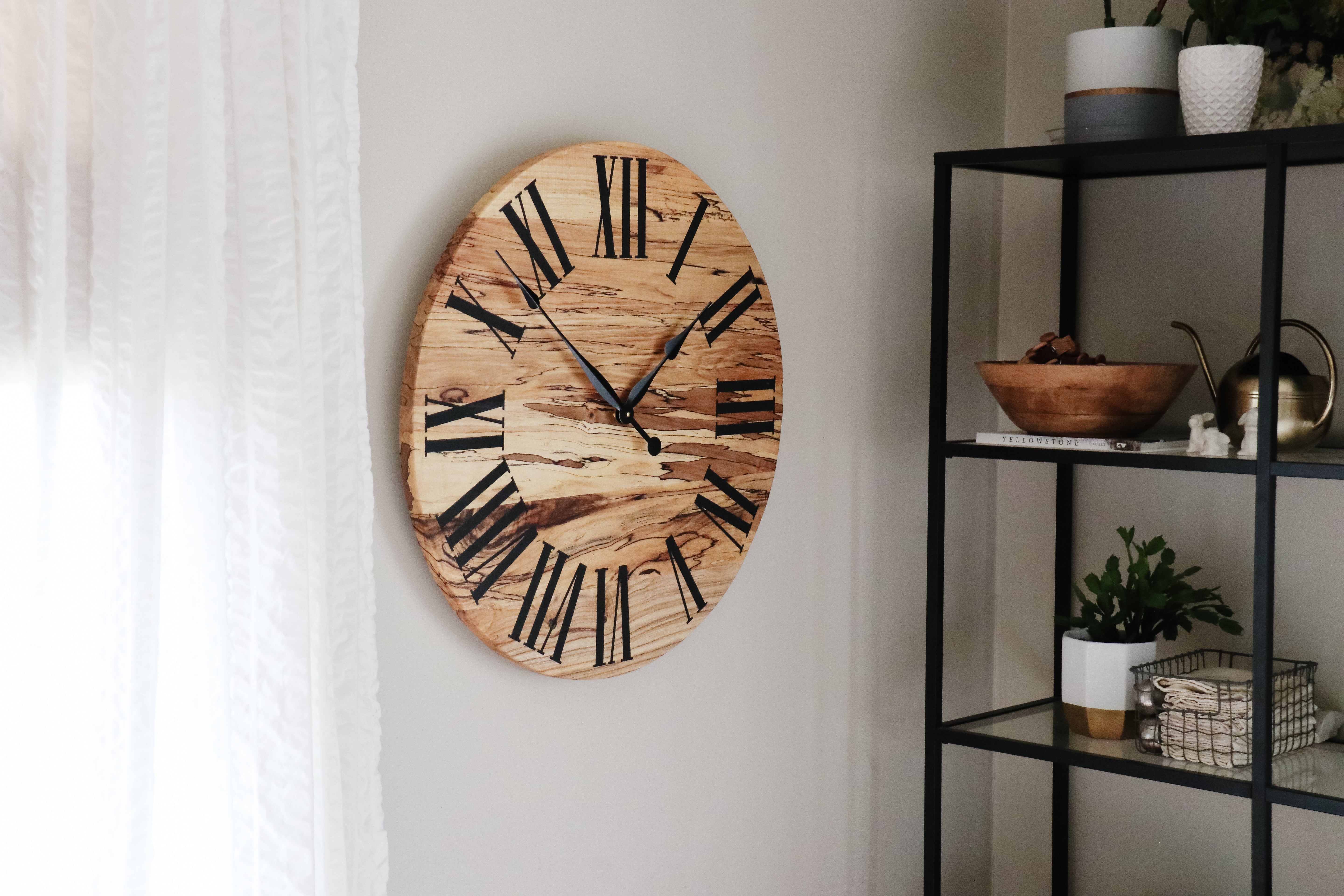 26&quot; Spalted Maple Wall Clock (in stock)