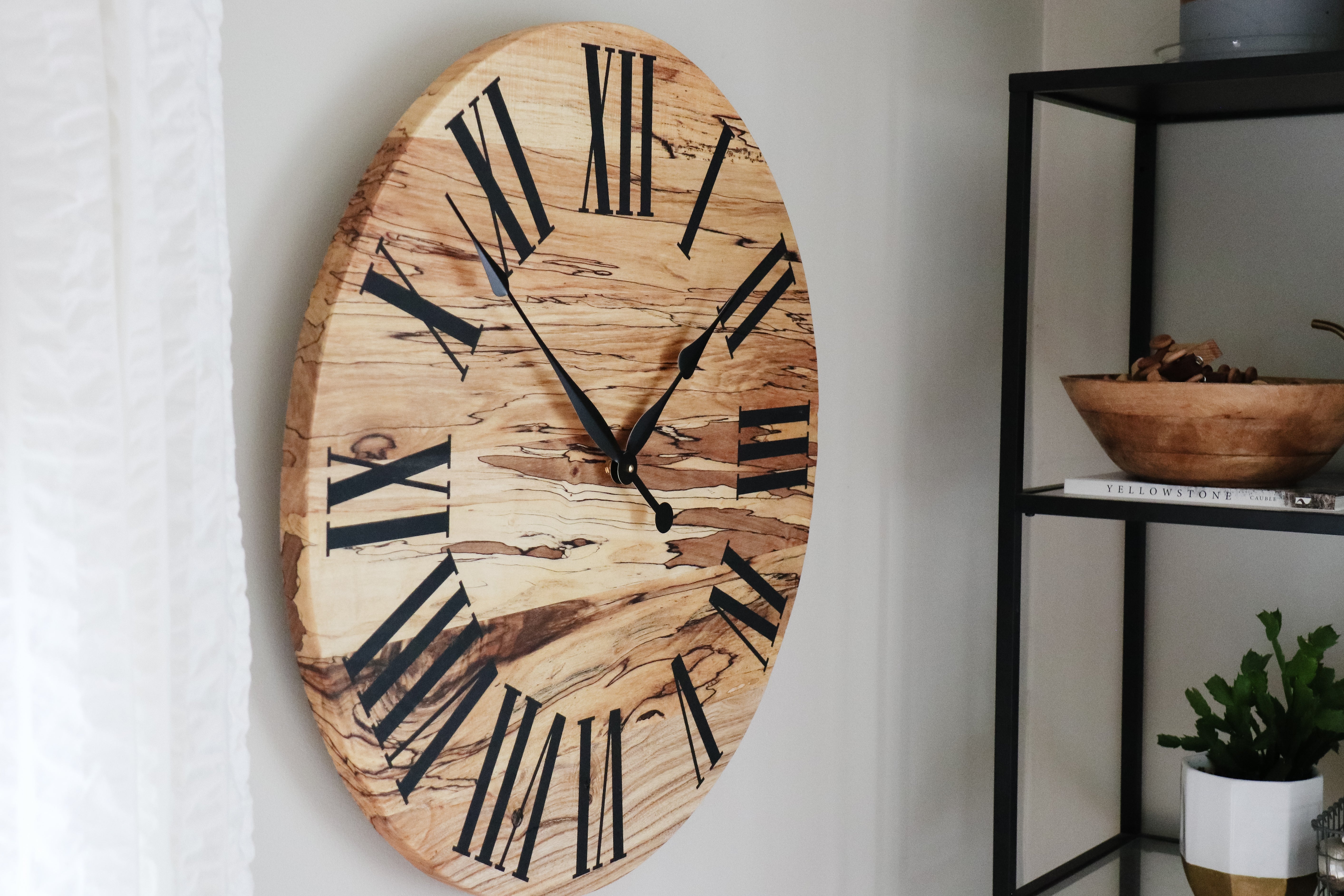 26&quot; Spalted Maple Wall Clock (in stock)