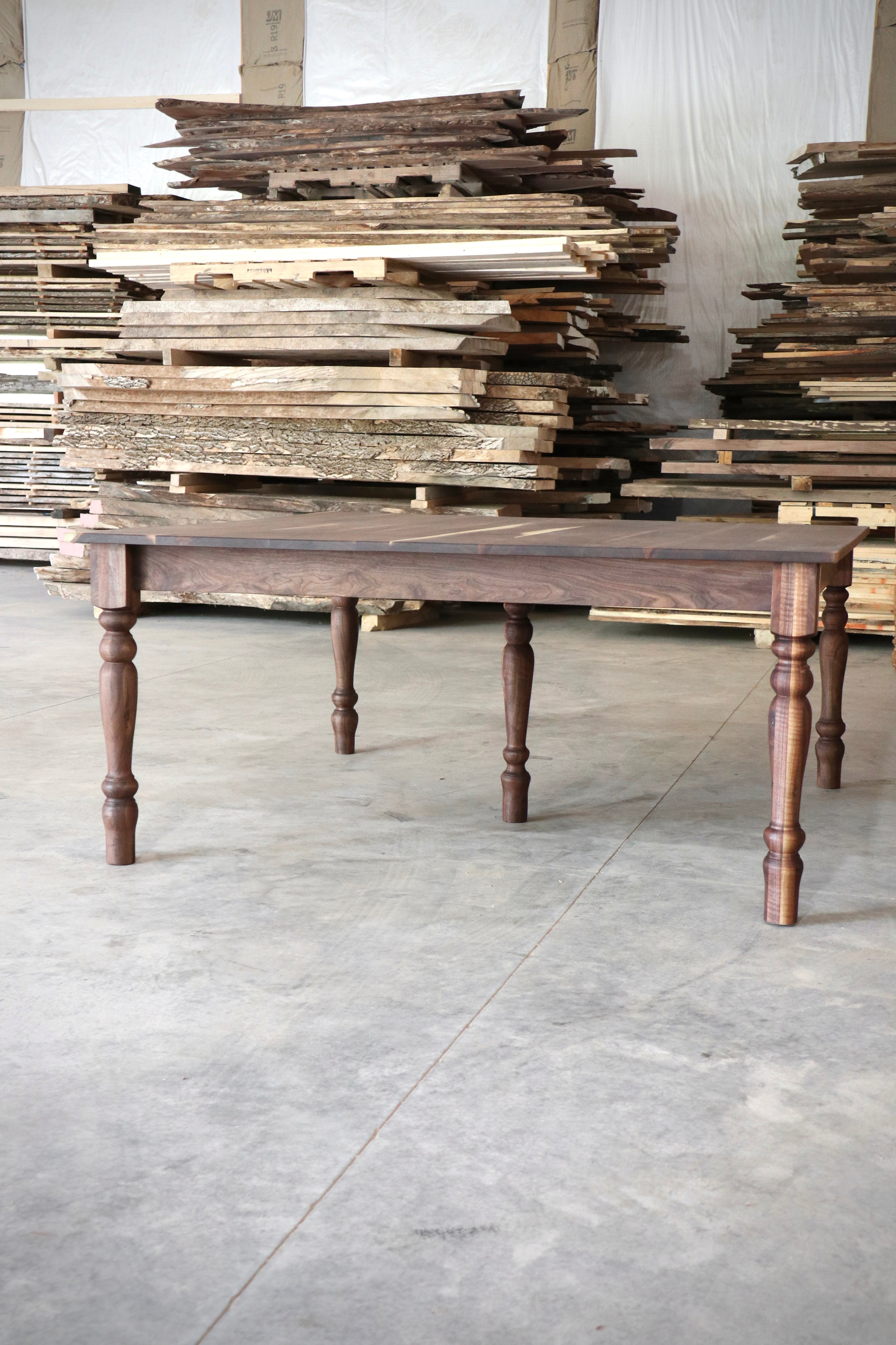 Walnut Farmhouse Dining Table