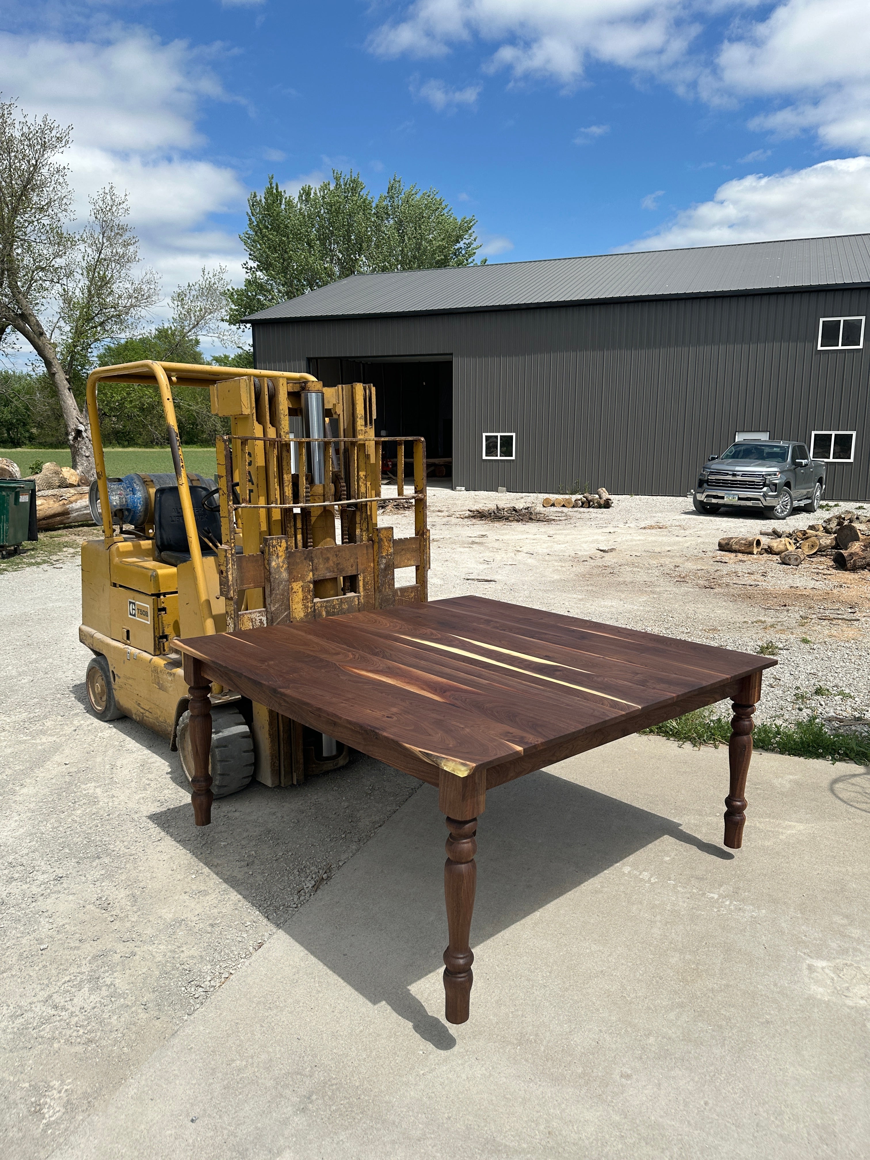 Walnut Farmhouse Dining Table