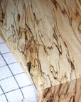 Spalted Maple Ottoman Foot Stool Table - Hazel Oak Farms