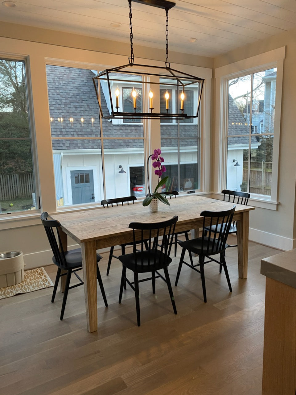 Solid White Oak Shaker Style Dining Table - Hazel Oak Farms