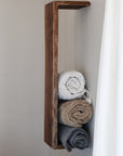 Live Edge Walnut Waterfall Blanket or Towel Shelf - Hazel Oak Farms