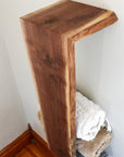 Live Edge Walnut Waterfall Blanket or Towel Shelf - Hazel Oak Farms