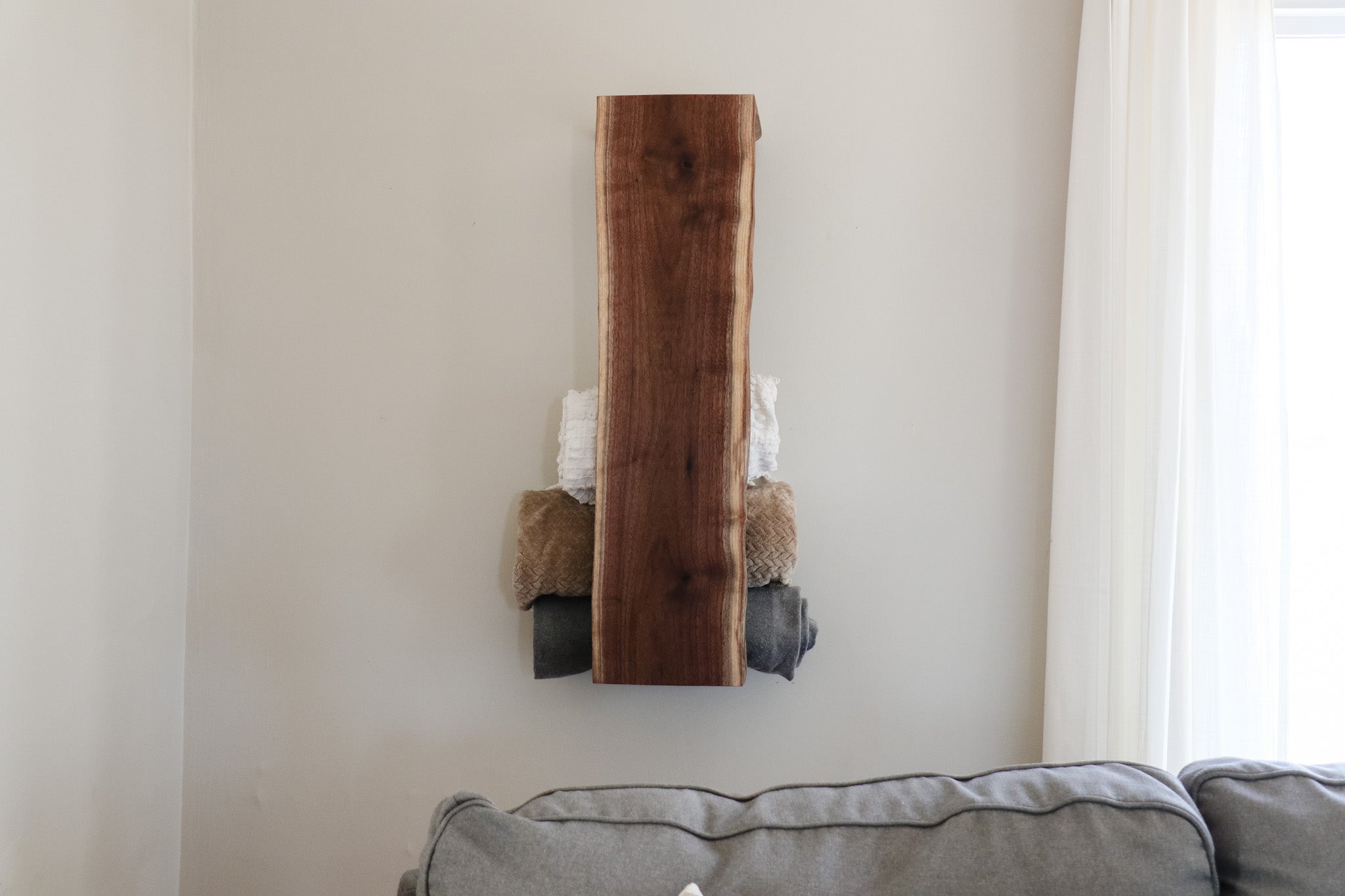 Live edge towel online rack