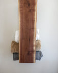 Live Edge Walnut Waterfall Blanket or Towel Shelf - Hazel Oak Farms