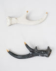 Gold Tipped White Porcelain Deer Antler