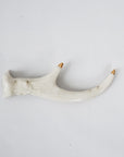 Gold Tipped White Porcelain Deer Antler