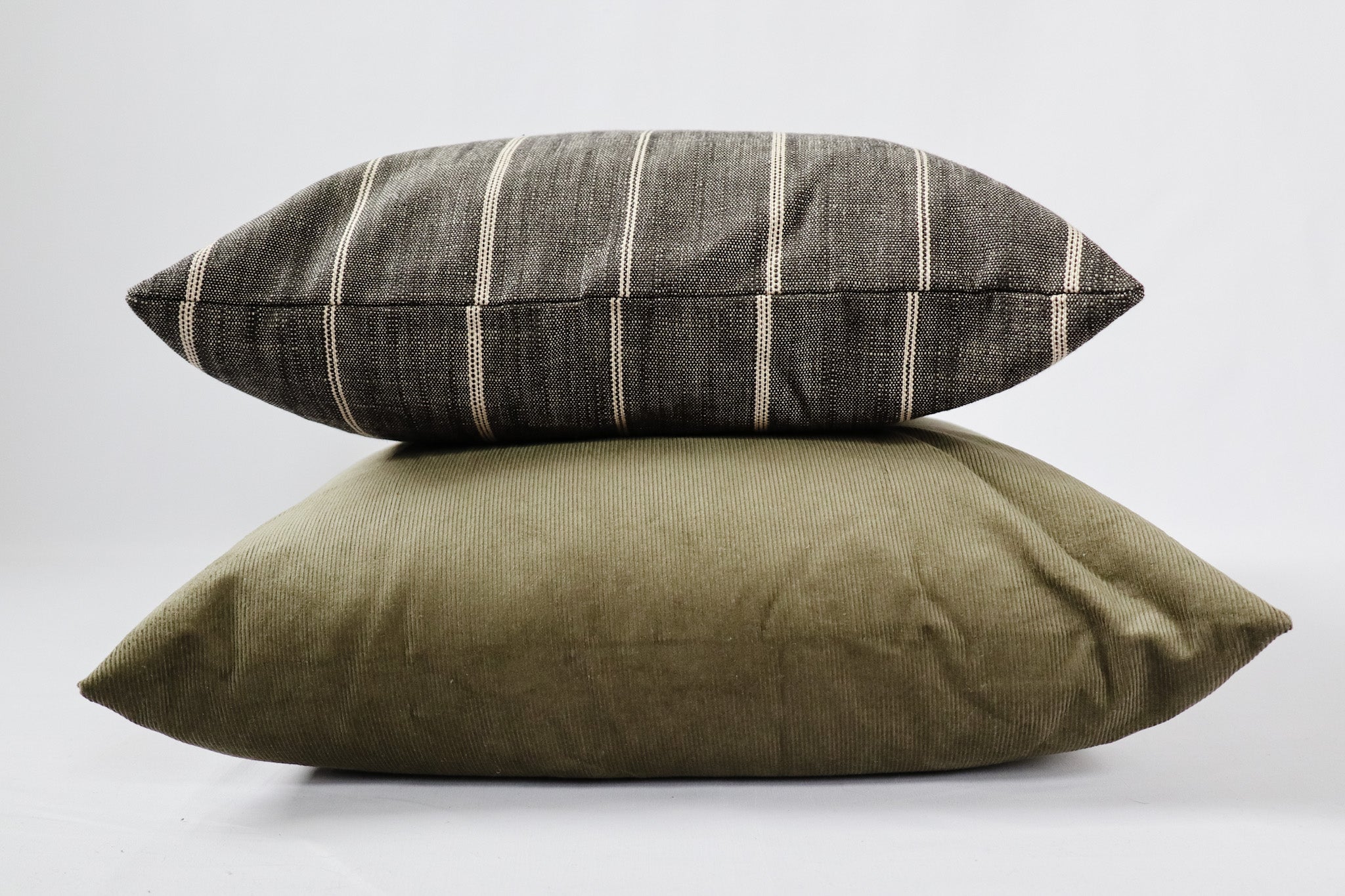 Olive Corduroy Pillow Cover 20&quot; - Hazel Oak Farms