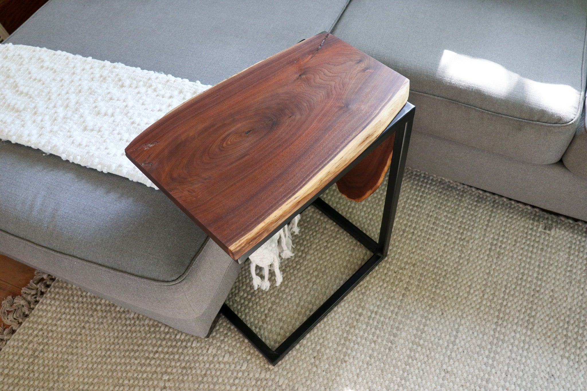 Live Edge Walnut Waterfall C Table (in stock)