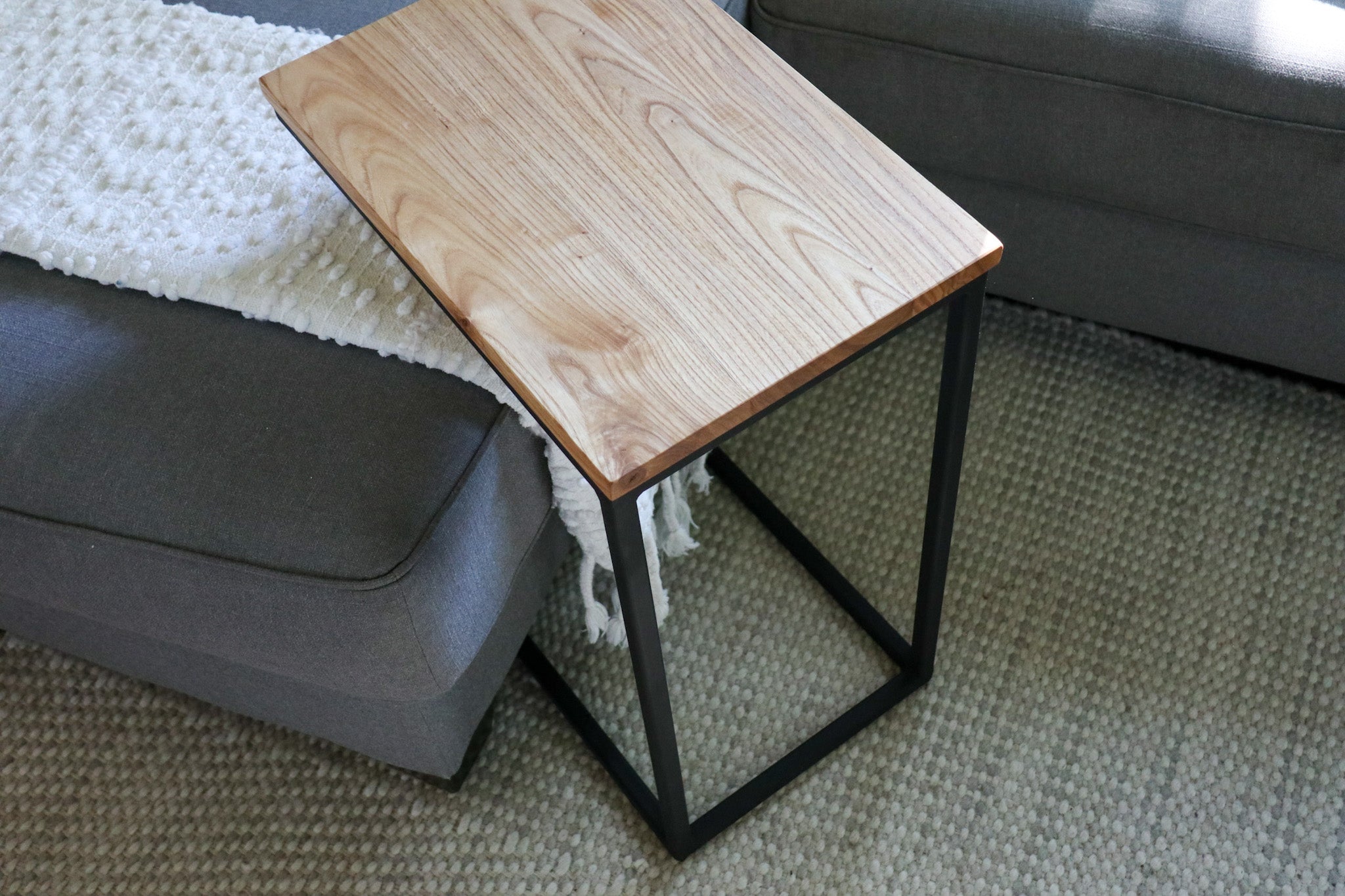 Slim Solid Ash Wood Laptop C Table