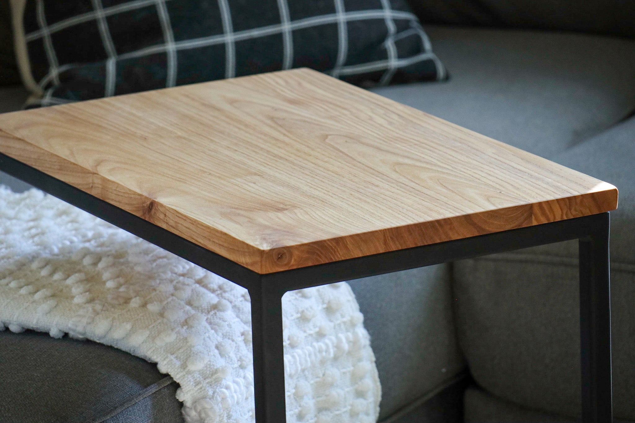 Slim Solid Ash Wood Laptop C Table