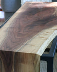 Live-Edge Walnut Waterfall Bench Coffee Table (in stock)
