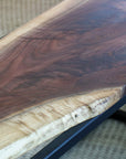 Live-Edge Walnut Waterfall Bench Coffee Table (in stock)