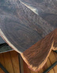 Double Live-Edge Walnut Waterfall Side C-Table - Hazel Oak Farms Handmade Furniture in Iowa, USA