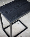 Charcoal Black Ash Industrial Side C Table Charcoal Black Ash Industrial Side C Table Handmade Furniture in Iowa, USA