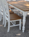 White and Oak Dining Table Set - Hazel Oak Farms