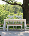 White and Oak Dining Table Set - Hazel Oak Farms