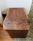 Live Edge Walnut Waterfall Side Coffee End Table - Hazel Oak Farms