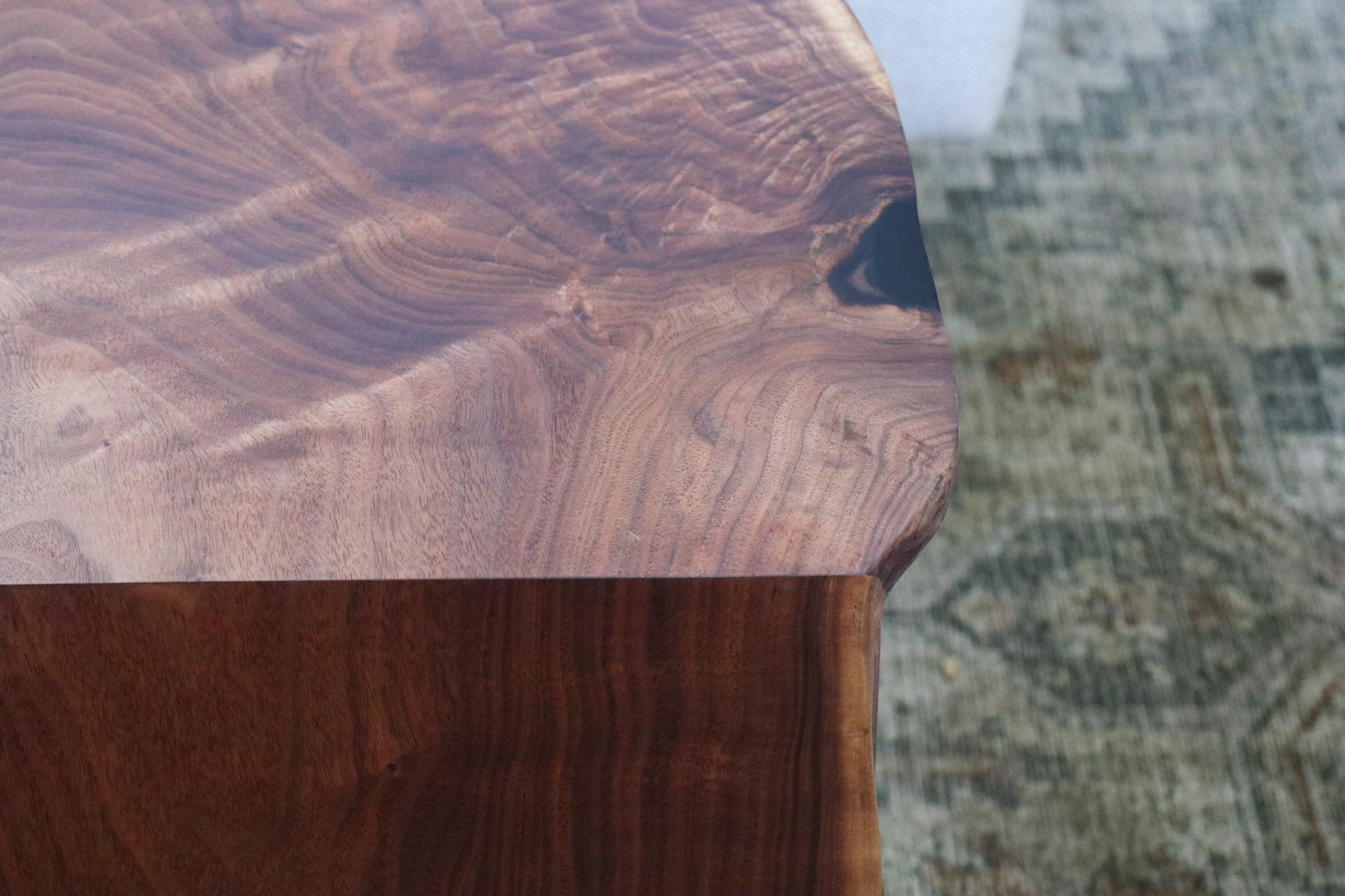 Live Edge Walnut Waterfall Side Coffee End Table - Hazel Oak Farms